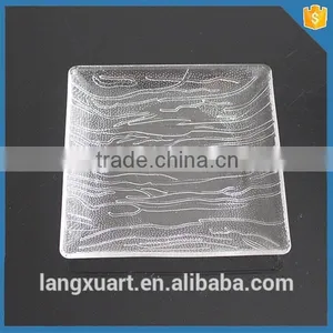 LXHY-T025 Wedding Dessert Plate Frosted Glass Plate thumbnail-1