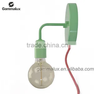 New Design Wall Lamp, Green Wall Light With Braided Wire Power Cord thumbnail-3