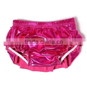Latest Solid Metalic Colors Baby Ruffle Bloomers Wholesale thumbnail-2