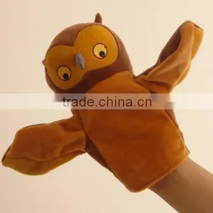 Chinese Factory Cheap Hand Puppet Baby Toy/ Animal Owl Hand Puppets for Sale thumbnail-1