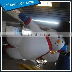 Customized Inflatable Lying Snowman Funny Giant Snowman Balloon for Decoration thumbnail-1