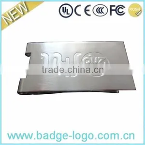 Custom New Design Laser Logo Stainless Steel Money Clip thumbnail-6