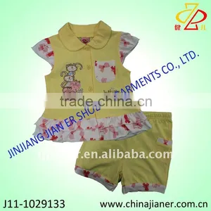 Child Summer Cotton Short Sleeve 2pcs Set thumbnail-1