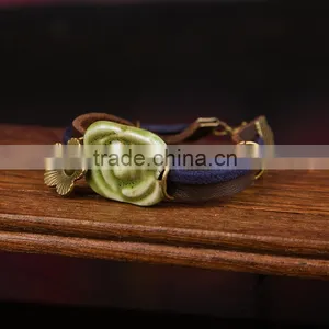 Braided Porcelain Charm Bracelet Handwork Woven Friendship Bracelet , Ceramic Bracelet Supplier's Choice thumbnail-1