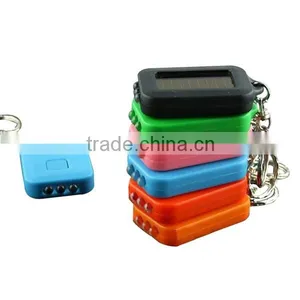 New Fashion Mixed Color Solar Portable LED Light Keychain / Mini Flashlight Key Ring Survial Gadget 3 LED thumbnail-3