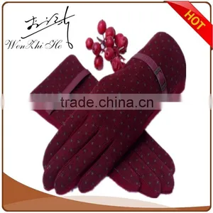 2016 NEW Design 100% Wool Black Handmade Gloves For Girls thumbnail-5