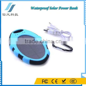 Magic Mirror Shaped Waterproof 5000mAh Solar Power Bank Black And Blue thumbnail-2
