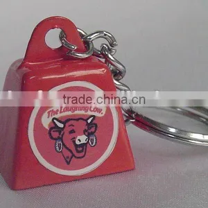 1" Bell Keychain in Red With Logo A2-C53 All Colors Accepted(A421) thumbnail-1