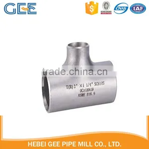 Asme Standard Bevel Ends Black Steel Pipe Fitting Sch40 Tee thumbnail-4