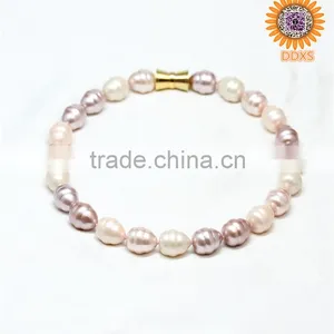 Fashion AAAA+ Mix Pink Helical Drop Genuine Pearl Necklace thumbnail-1
