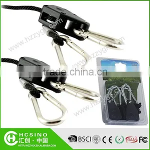 Adjustable Hydroponics 1/4'', 1/8'' Rope Ratchet Grow Light Hanger thumbnail-2