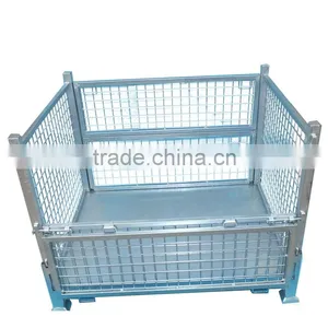 Galvanized Best-selling Square Tube Frame Steel Folding Wire Mesh Storage Container thumbnail-2