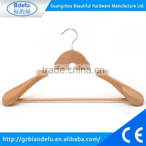 Hot Sell Wooden Clothes Hanger With Wide Shoulder thumbnail-1