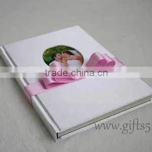 Wedding Guest Books With Silk Cover and Ribbon thumbnail-1