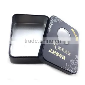 Customized Black Tin Pvc Window Packaging Box for Usb thumbnail-1