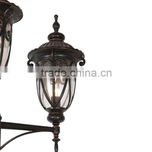 European Style IP44 Three Head Street Die Cast Aluminum Outdoor Pole Light thumbnail-3