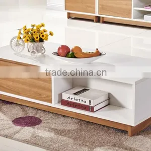 Walnut and White Color Modern Design Teapoy thumbnail-2