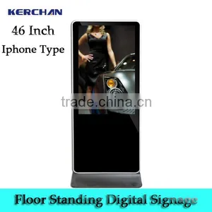 Cheap Price 46'' Standalone Floor Free Standing Large Portable Screen Touch Samsung Stand Digital Signage thumbnail-2