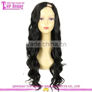 New Product 7A Grade Human Hair u Part Wig Unprocessed Cheap u Part Wigs for Sale thumbnail-5