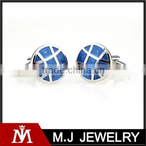 Novelty Fashion Jewelry Round Enamel Cufflinks for Men's Gift thumbnail-1