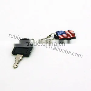 The American Flag Shaped 2d Cheap Custom Soft Pvc Keychain thumbnail-3