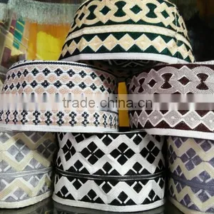 2016 New Design Stock Lot Embroidered Omani Cap thumbnail-2