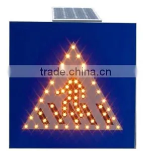 No Pedestrian Crossing Solar Powered Led Traffic Signs thumbnail-4