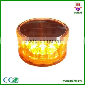 Solar Yellow Led Beacon Light Strobe Lamp With Magneic Base for Car Accessory thumbnail-2