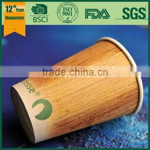 300ml Clear Biodegradable Cup Eco-friendly Take Away Coffee Paper Cups thumbnail-1