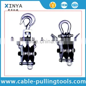3T Double Sheave Hoisting Pulley For 9mm Wire Rope With Both Sides Open thumbnail-1