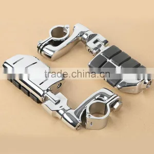 32MM Universal Long Angled Highway FootPeg Mount For Kawasaki Harley Suzuki Bar thumbnail-3