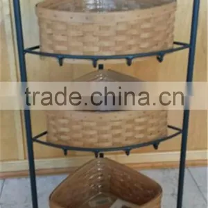 3-tier Rotatable Floor Standing Flower/Fruit/Vegetable Stand Basket thumbnail-5