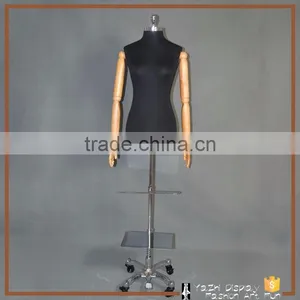Full-body Tailors Dummy Female Mannequin With Wooden Arm for Wedding Dress Display thumbnail-1