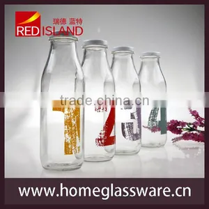 Hight Quality Glass Milk Bottle, Juice Bottle 445ml thumbnail-4