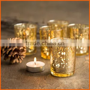 Wholesale Luxury Gold Mercury Glass Candle Holders thumbnail-1