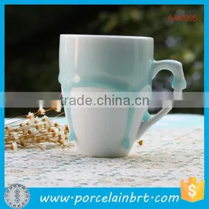 Chinese Style With Handle Ceramic Floating Flowing Glaze Cup thumbnail-1