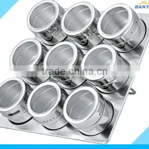 4 Pcs Magnetic Stainless Steel Condiment Container Spice Set thumbnail-5