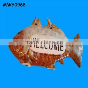 Glazed Fish Shape Welcome Signs for Front Door thumbnail-1
