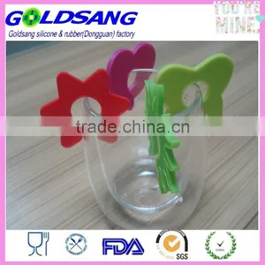 NEW Wine Glass Colorful Silicone Clips thumbnail-2
