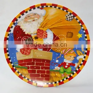 12" Cake Plate With Christmas Decal thumbnail-1