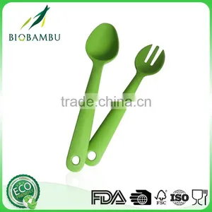 Customized No Pollution Non-toxic Bamboo Fiber Spoon and Fork thumbnail-4