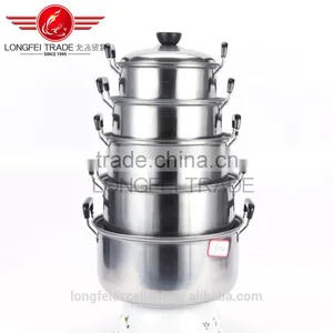 Insulation Handle Cheap Good Quality Houseware Useful Stainless Steel Cooking Pot Set/camping Pot Set thumbnail-1
