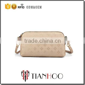 Real Leather Bowknot Zipper Clutch Wallet Smartphone Crossbody Bag for Women Teen Girls thumbnail-2