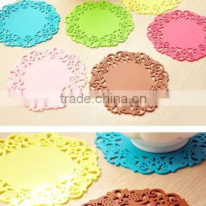 Wholesale Korea Lace Creative Home Fashion Hollow Silicone Coasters thumbnail-2