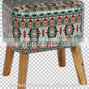 RECTANGULAR PU LEATHER/WOODEN STOOL thumbnail-1