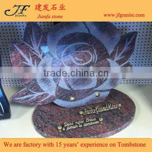 Best Selling Small Tombstone With Rose Carving Design thumbnail-2