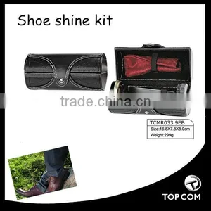 Black Shoe Polish PU Leather Travel Shoe Care Kit thumbnail-4
