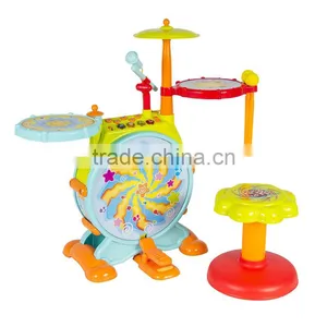 2016 Best Sell Cheap Musical Plastic Electronic Drum Set Toy for Kids thumbnail-3