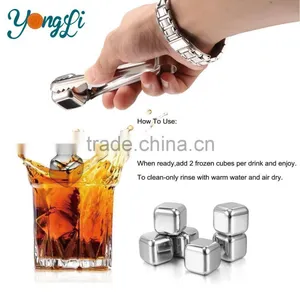 Whiskey Chilling Stones Wine Beer Chiller With Stainless Ice Cubes Set of 8 thumbnail-1