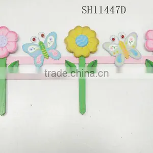 Spring Butterfly in Flower Wooden Garden Yard Stakes for Decoration thumbnail-2